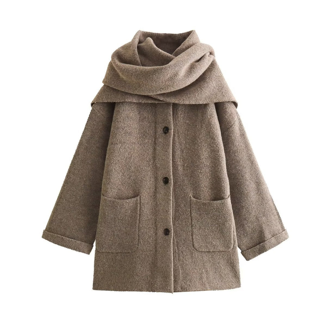 Dam elegant oversized jacka i varm ull med fickor Eva Jonsson-Eva Jonsson