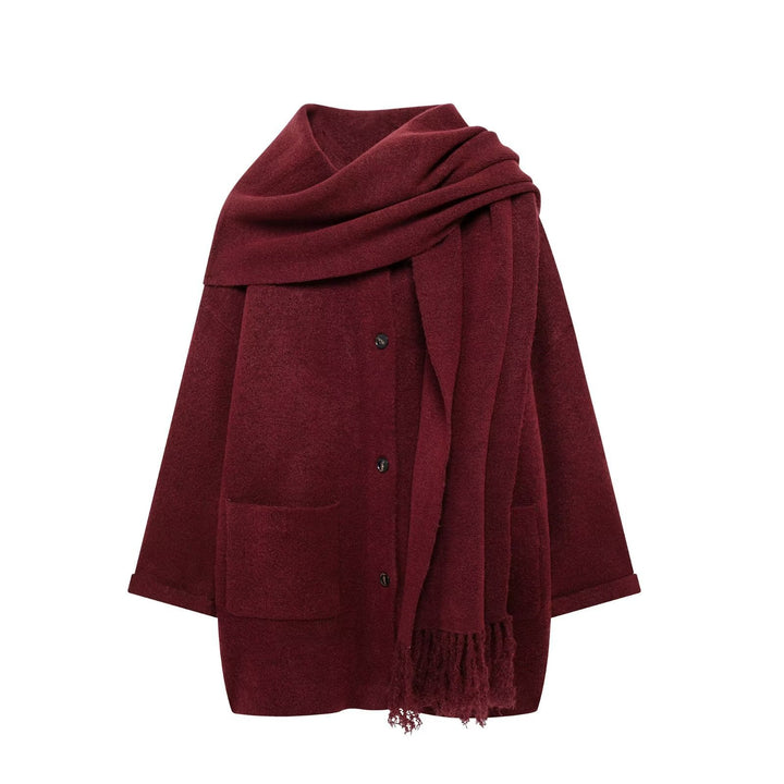 Dam elegant oversized jacka i varm ull med fickor Eva Jonsson-Eva Jonsson