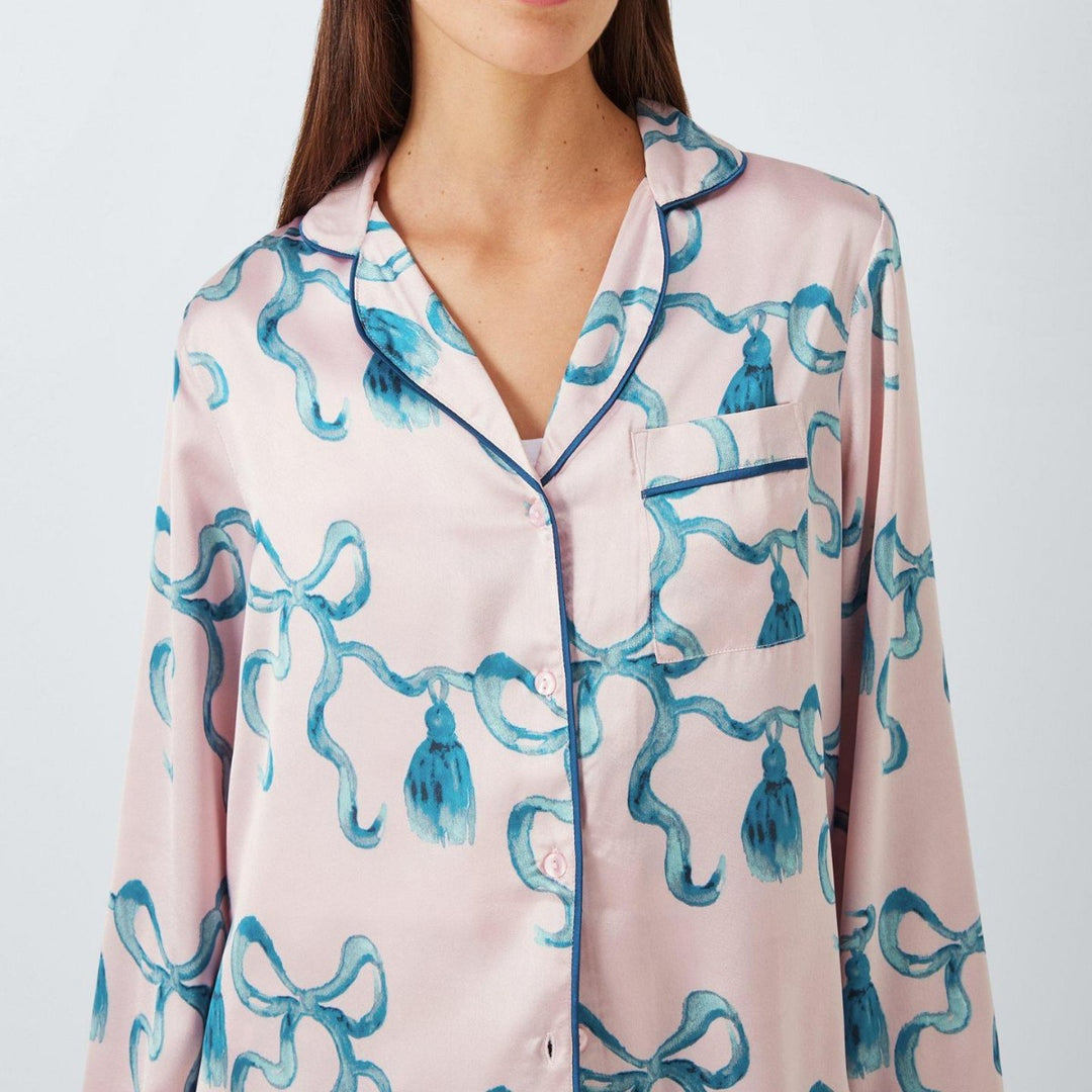 Dam elegant pyjamas set med volangdetaljer Eva Jonsson-Eva Jonsson