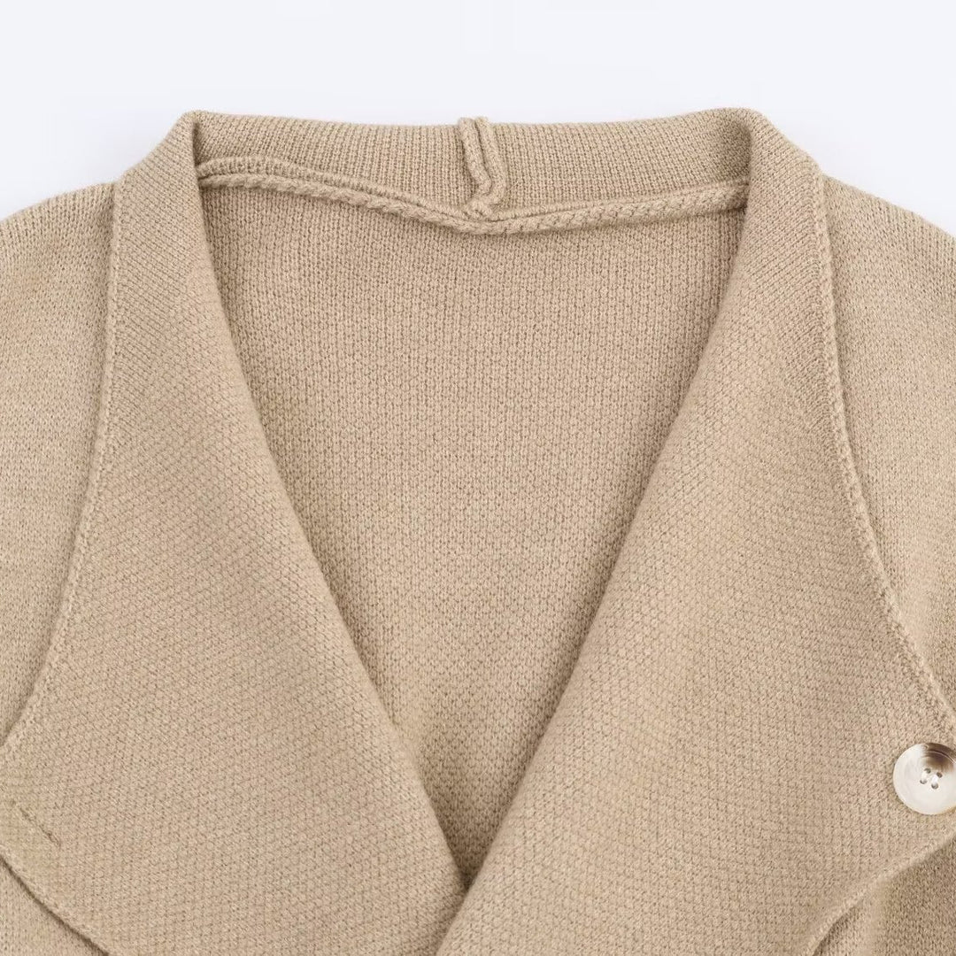 Dam elegant stickad jacka och byxor set Mirla-Eva Jonsson