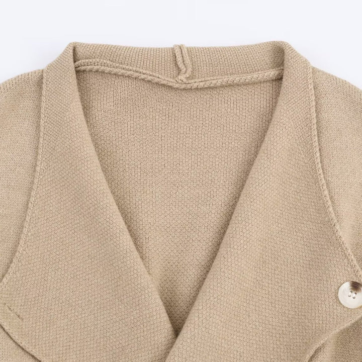 Dam elegant stickad jacka och byxor set Mirla-Eva Jonsson
