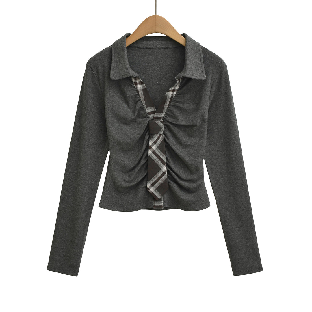 Dam elegant topp med raffinerad drapering och smakfulla rutdetaljer Eva Jonsson-Eva Jonsson