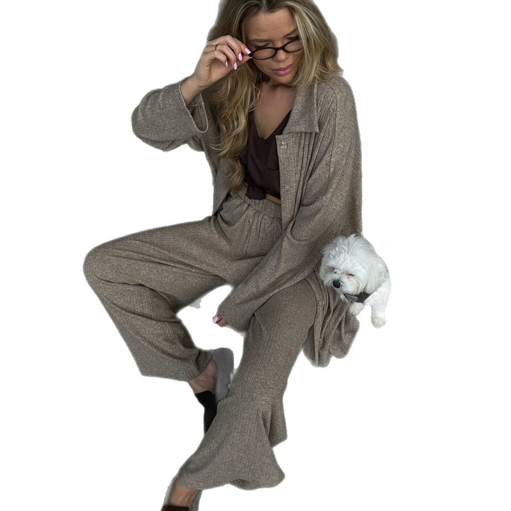 Dam eleganta Lounge-set med vid cardigan och stretchigt tyg Mirla-Eva Jonsson
