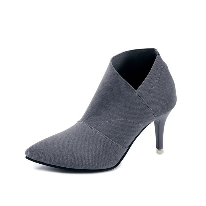 Dam elegante Ankle-Boots med spetsig tå och modernt stretchmaterial Mirla-Eva Jonsson