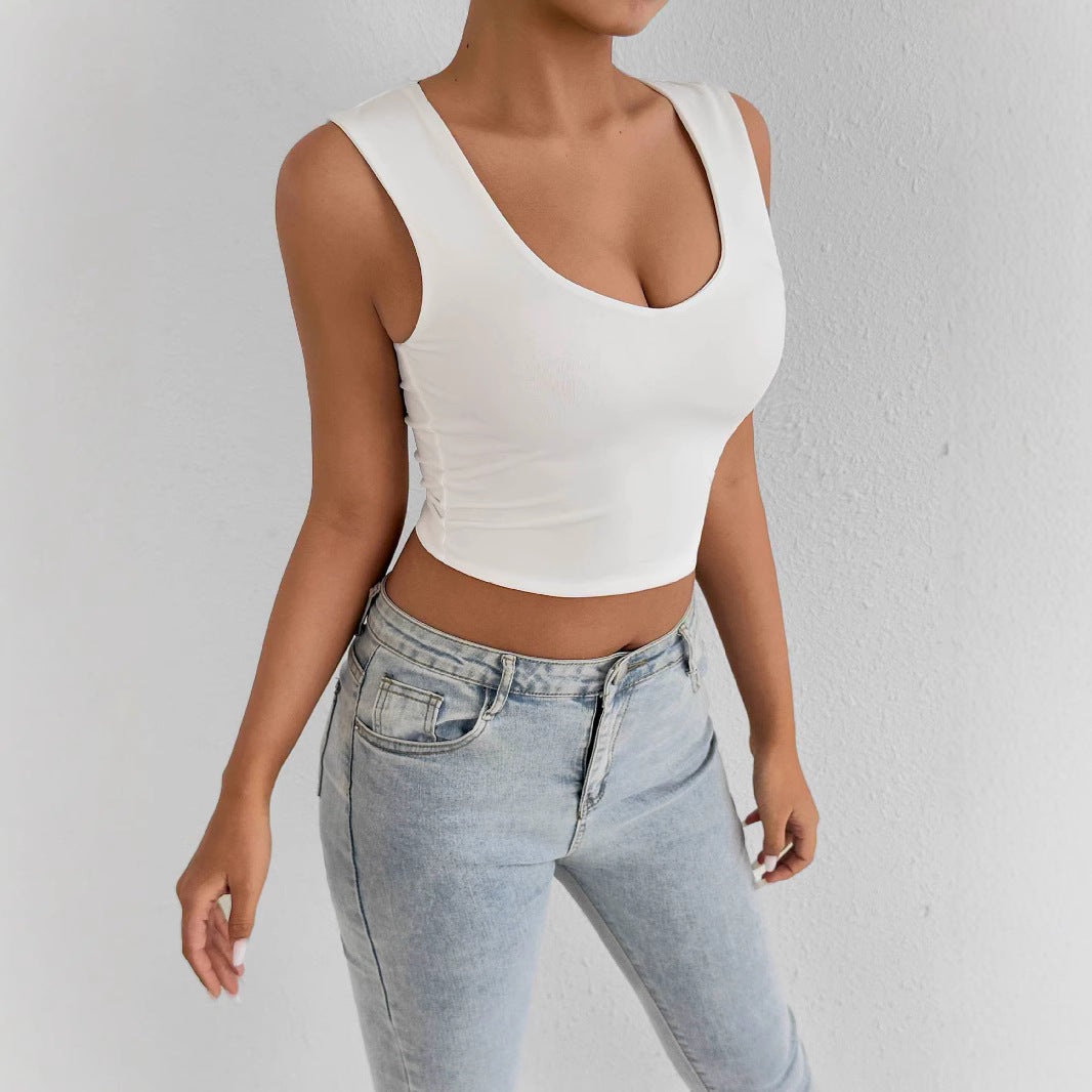 Dam figurformande Crop-Top med djup V-ringning Mirla-Eva Jonsson