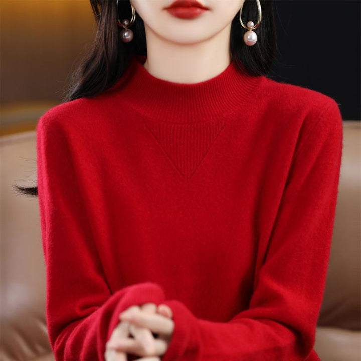 Dam fin tröja med hög krage och eleganta detaljer Mirla-Eva Jonsson