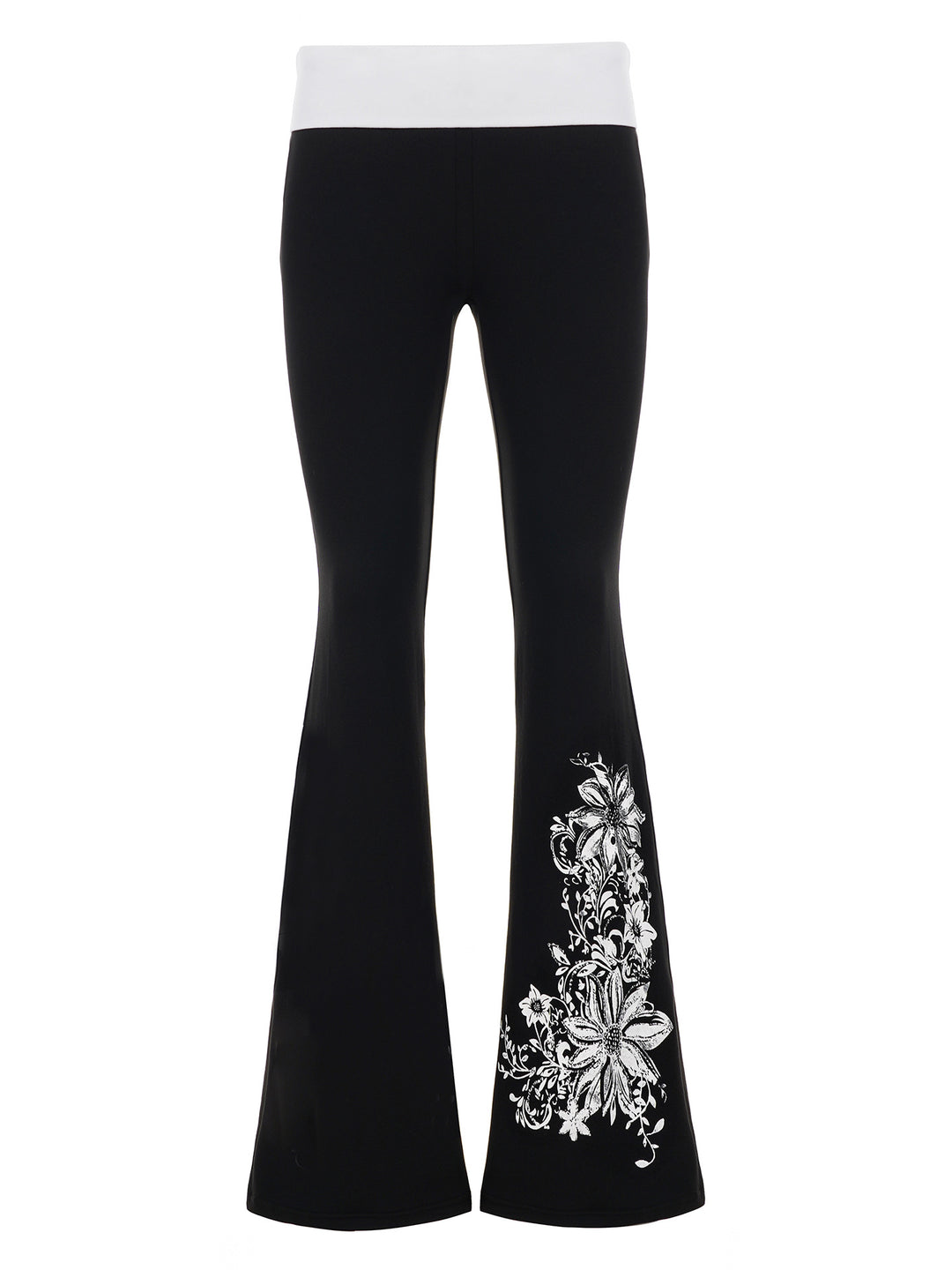 Dam flared leggings med blommigt tryck och hög midja Mirla-Eva Jonsson