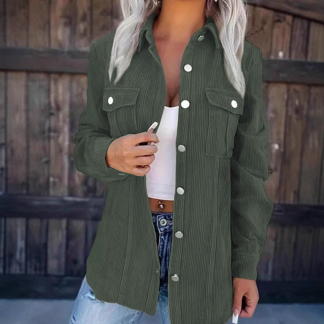 Dam gestreckt Oversized-skjortjacka Mirla-Eva Jonsson