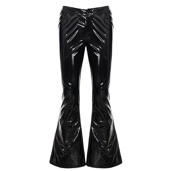 Dam high-gloss training pants with flared leg and elastic waist Mirla-Eva Jonsson
