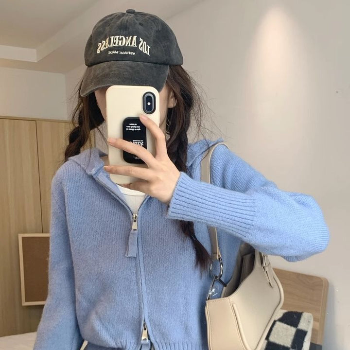 Dam hoodie cardigan med full dragkedja Mirla-Eva Jonsson
