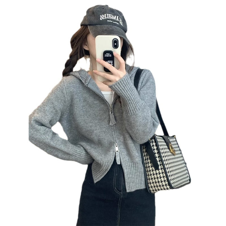 Dam hoodie cardigan med full dragkedja Mirla-Eva Jonsson