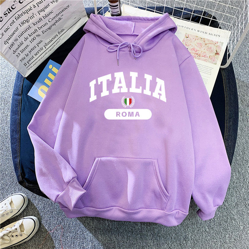 Dam hoodie med Italien tryck Mirla-Eva Jonsson