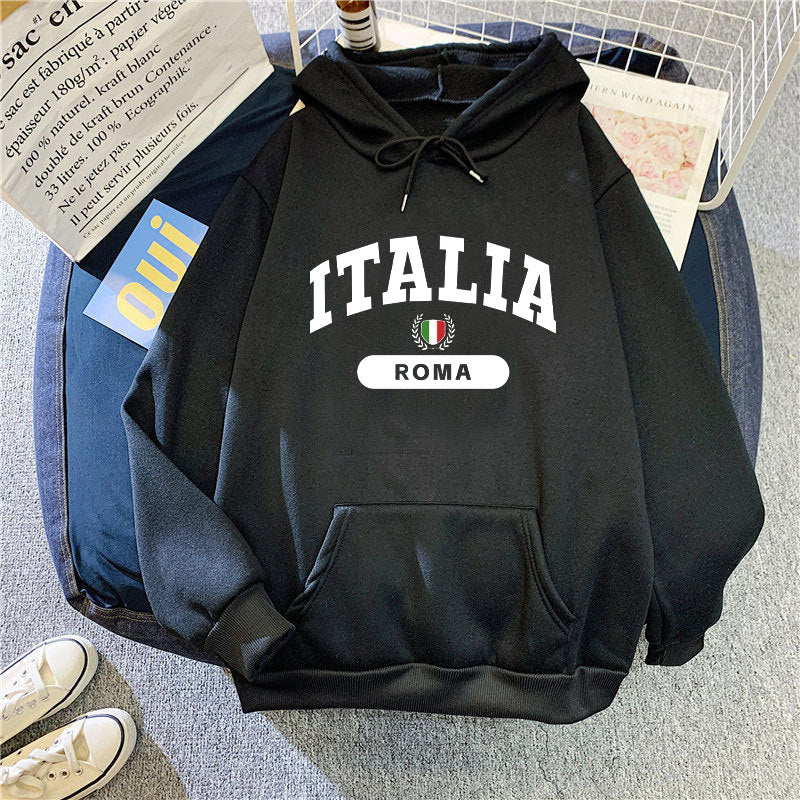 Dam hoodie med Italien tryck Mirla-Eva Jonsson