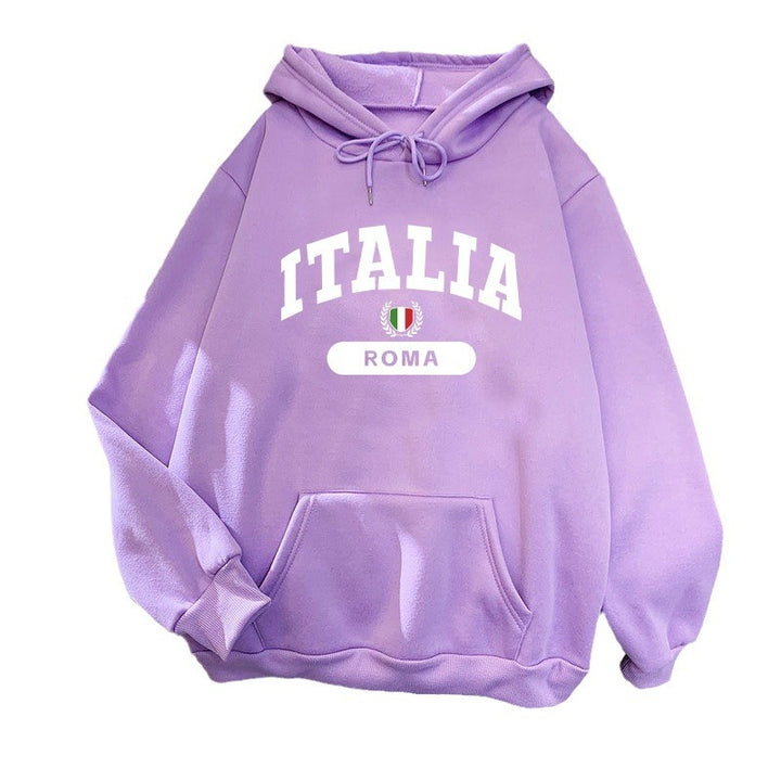 Dam hoodie med Italien tryck Mirla-Eva Jonsson