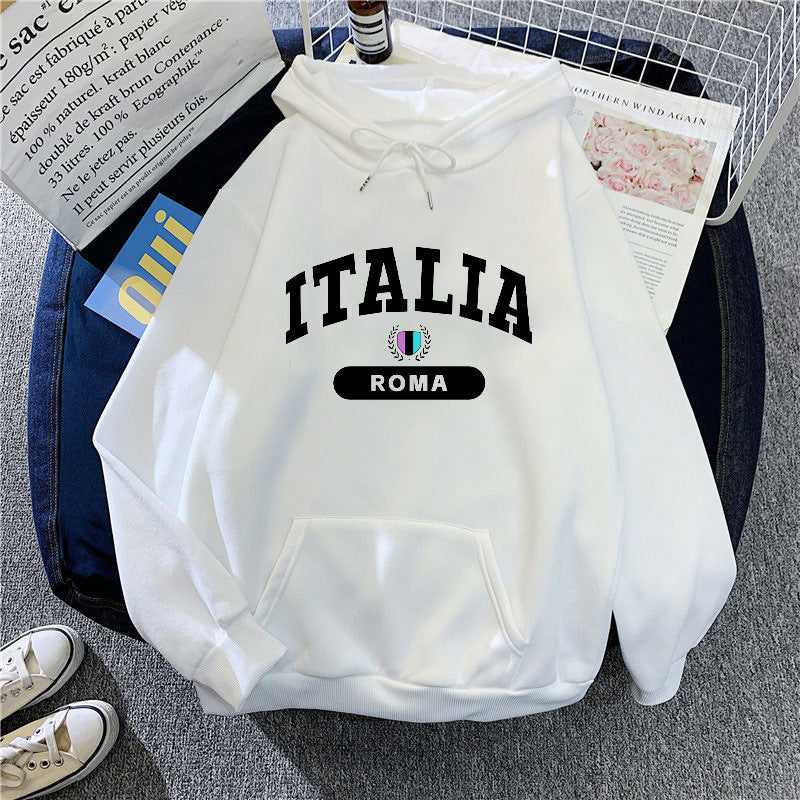 Dam hoodie med Italien tryck Mirla-Eva Jonsson