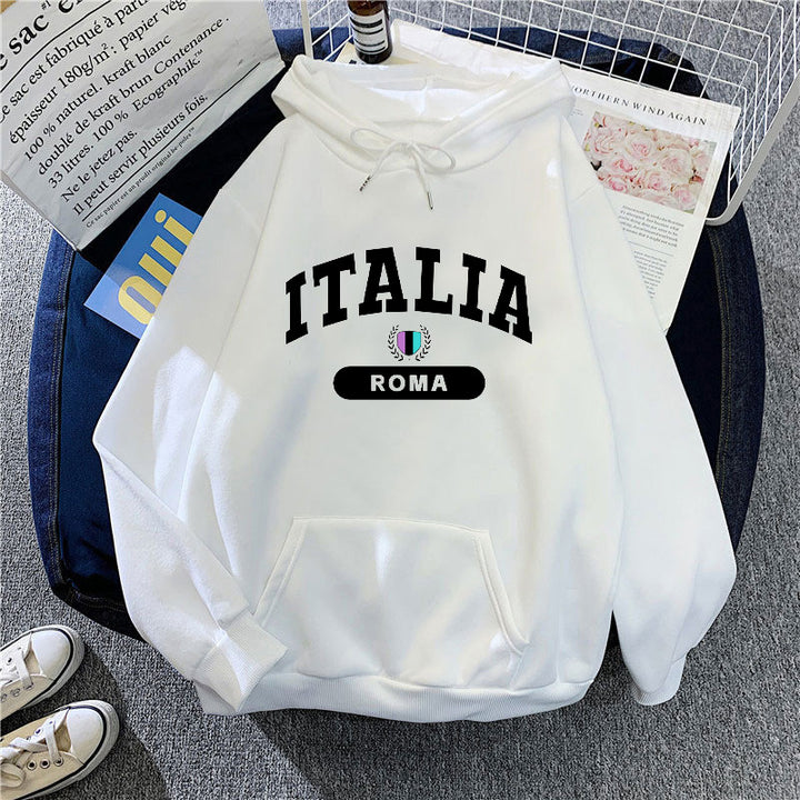 Dam hoodie med Italien tryck Mirla-Eva Jonsson
