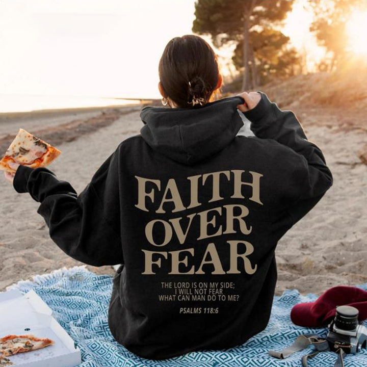 Dam hoodie med inspirerande text och högkvalitativt hantverk Mirla-Eva Jonsson