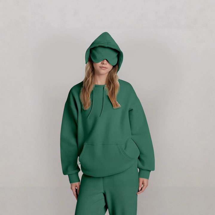 Dam hoodie med integrerad sovmaskdesign Mirla-Eva Jonsson
