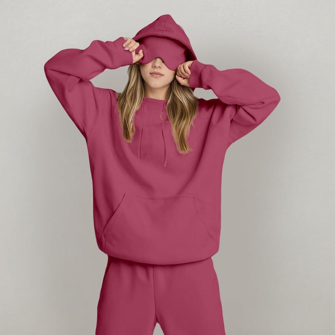Dam hoodie med integrerad sovmaskdesign Mirla-Eva Jonsson