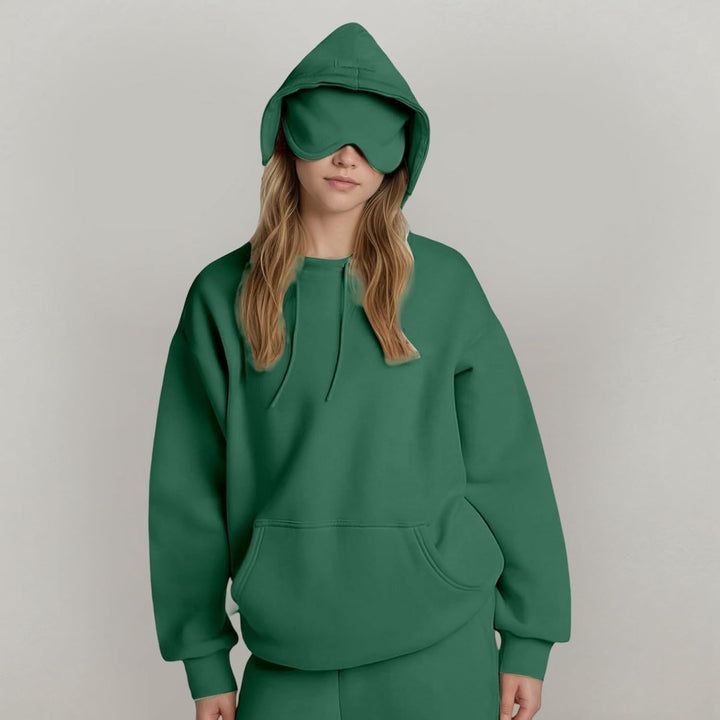 Dam hoodie med integrerad sovmaskdesign Mirla-Eva Jonsson