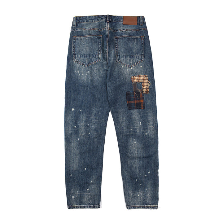 Dam jeans med kreativ patchwork-design och avslappnad passform Mirla-Eva Jonsson