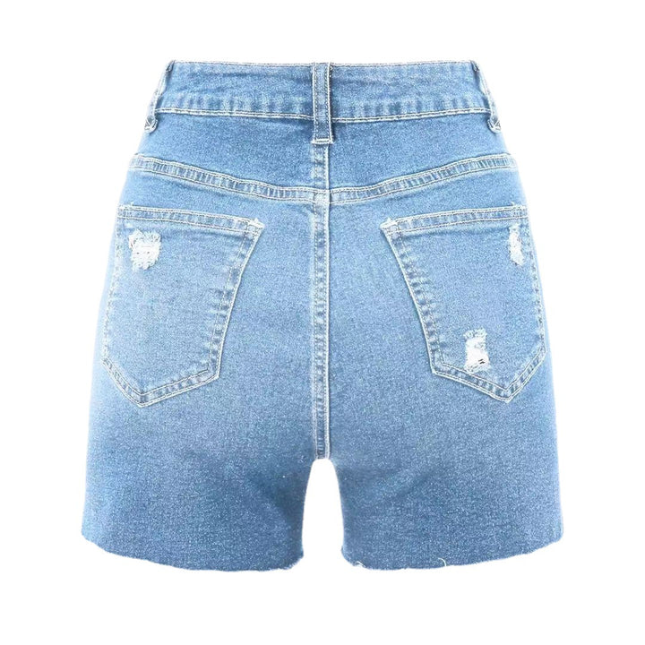 Dam-jeans-shorts med trendiga slitna detaljer Mirla-Eva Jonsson