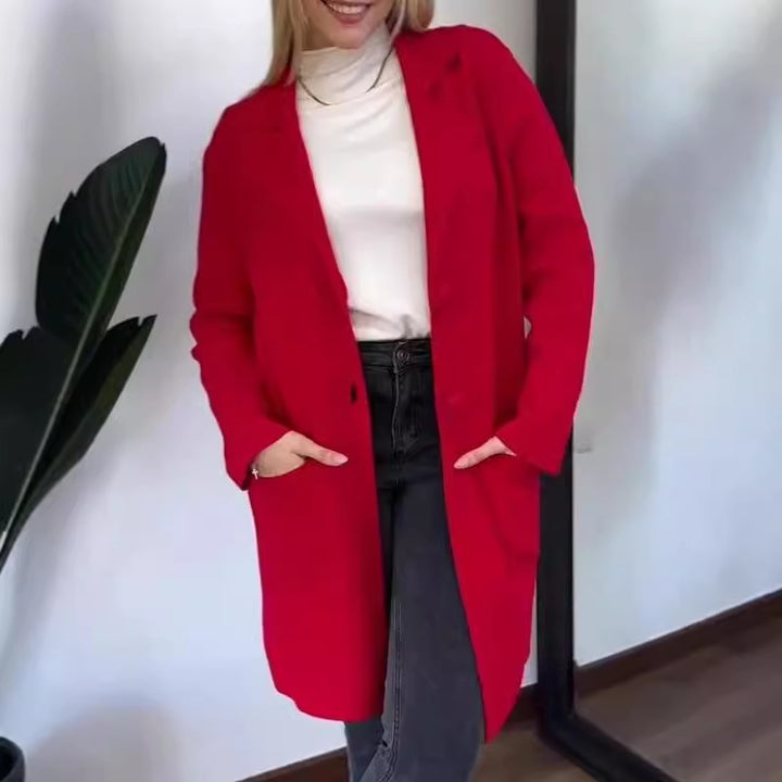 Dam kvinnor Elegant och bekväm övergångsjacka med praktiska fickor Mirla-Eva Jonsson