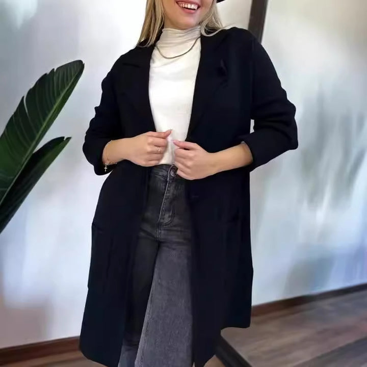 Dam kvinnor Elegant och bekväm övergångsjacka med praktiska fickor Mirla-Eva Jonsson