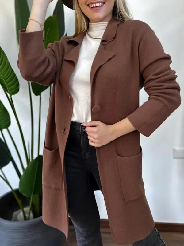 Dam kvinnor Elegant och bekväm övergångsjacka med praktiska fickor Mirla-Eva Jonsson