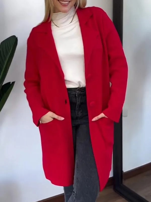 Dam kvinnor Elegant och bekväm övergångsjacka med praktiska fickor Mirla-Eva Jonsson