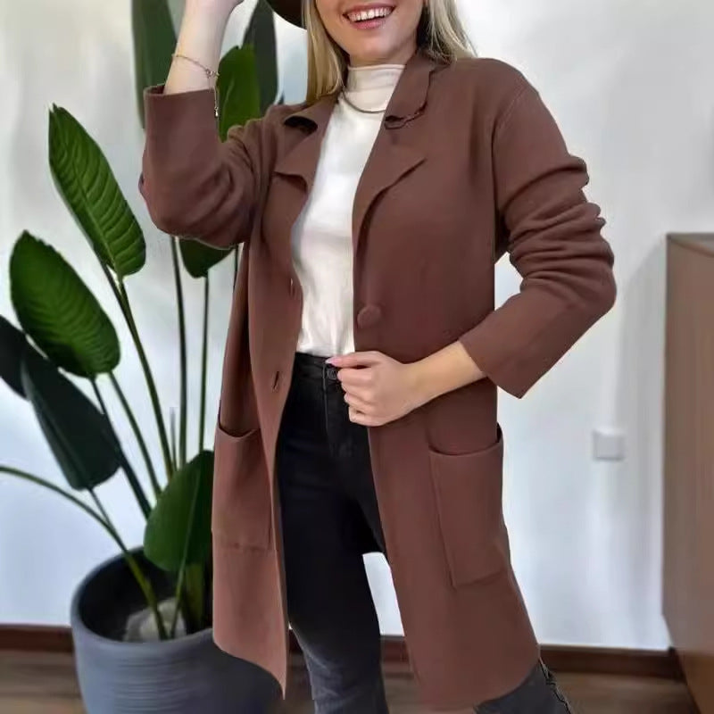 Dam kvinnor Elegant och bekväm övergångsjacka med praktiska fickor Mirla-Eva Jonsson