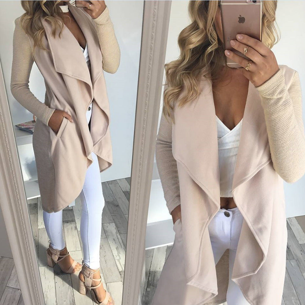 Dam lång cardigan med trendig drapering och praktiska fickor Eva Jonsson-Eva Jonsson
