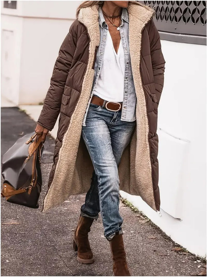 Dam lång quiltad jacka Mirla-Eva Jonsson