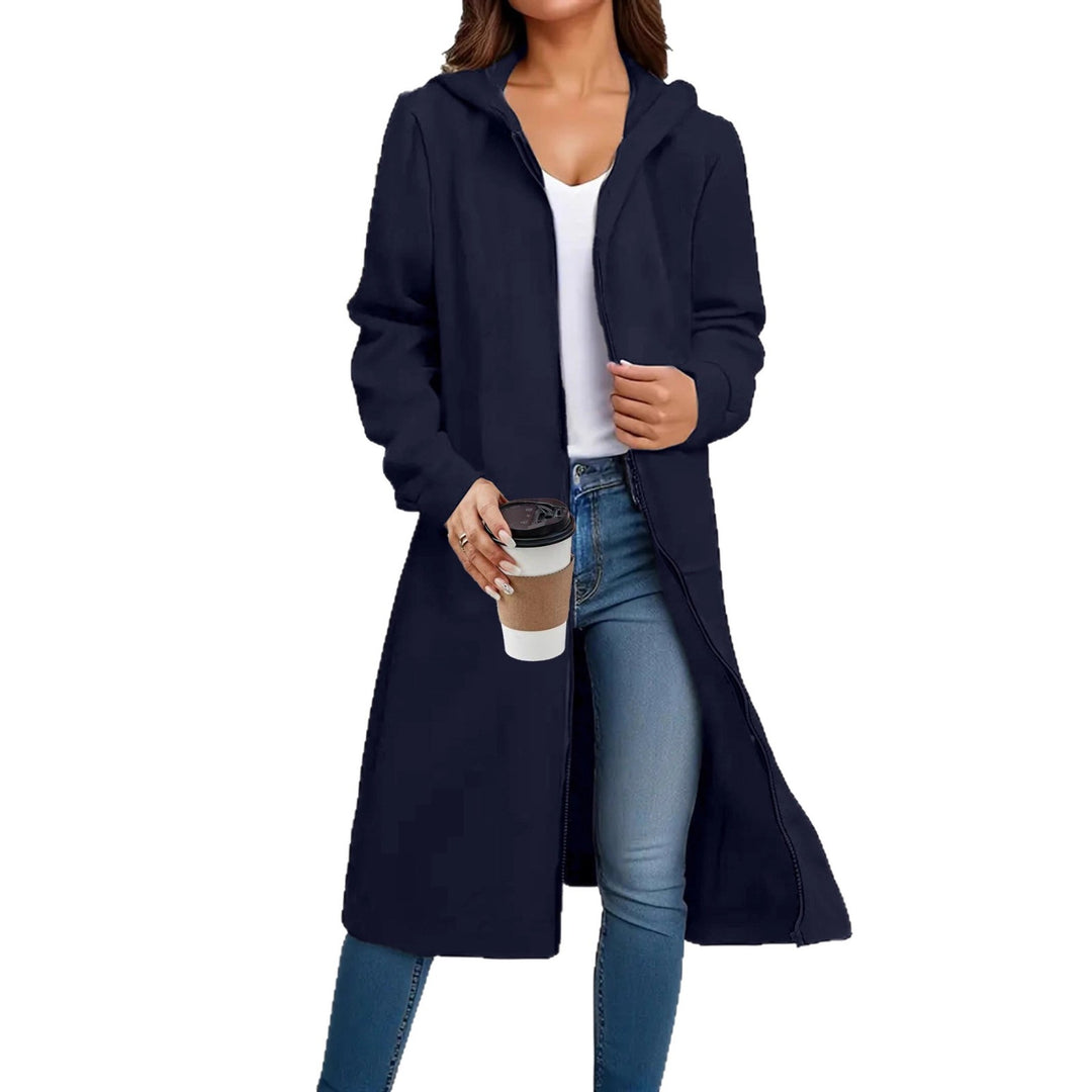 Dam lång sweatshirtjacka med integrerad dragkedja Mirla-Eva Jonsson