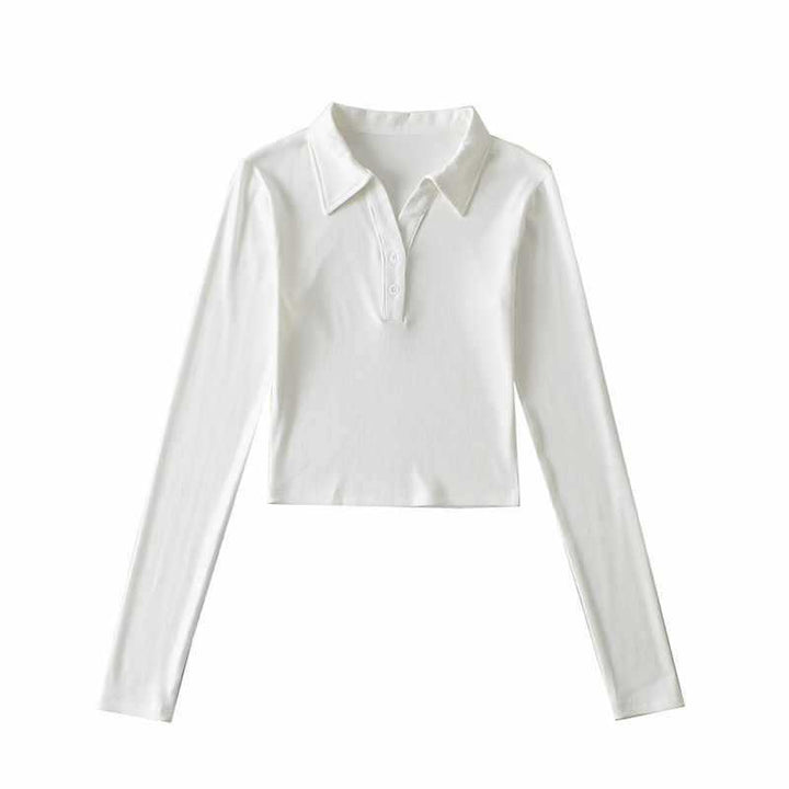 Dam långärmad Polo-T-shirt med modern passform Mirla-Eva Jonsson