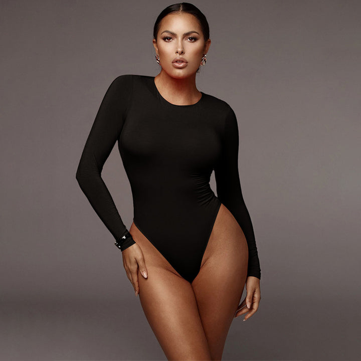 Dam långärmad bodysuit i hudvänligt stretchmaterial Mirla-Eva Jonsson