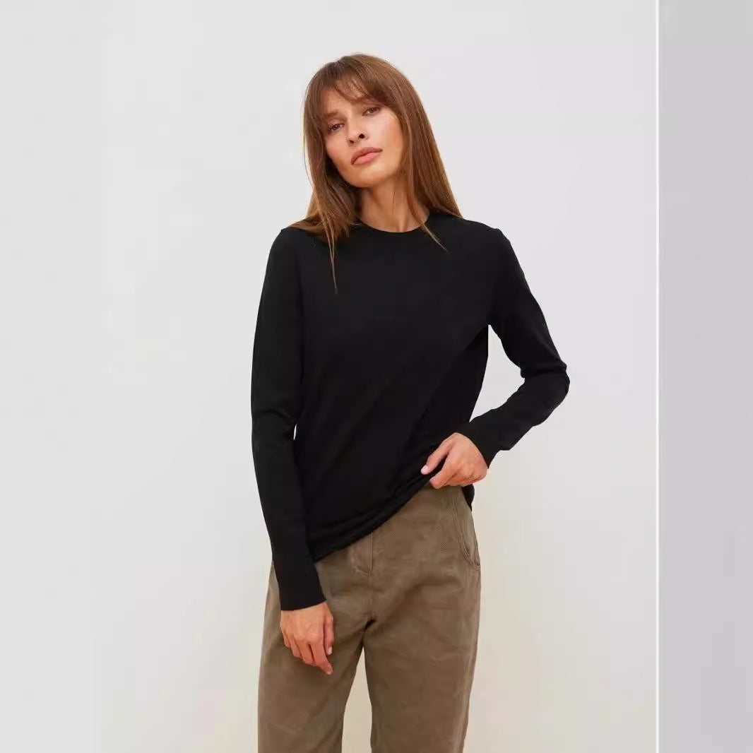 Dam långärmad t-shirt med modern skärning och figursmickrande passform Eva Jonsson-Eva Jonsson
