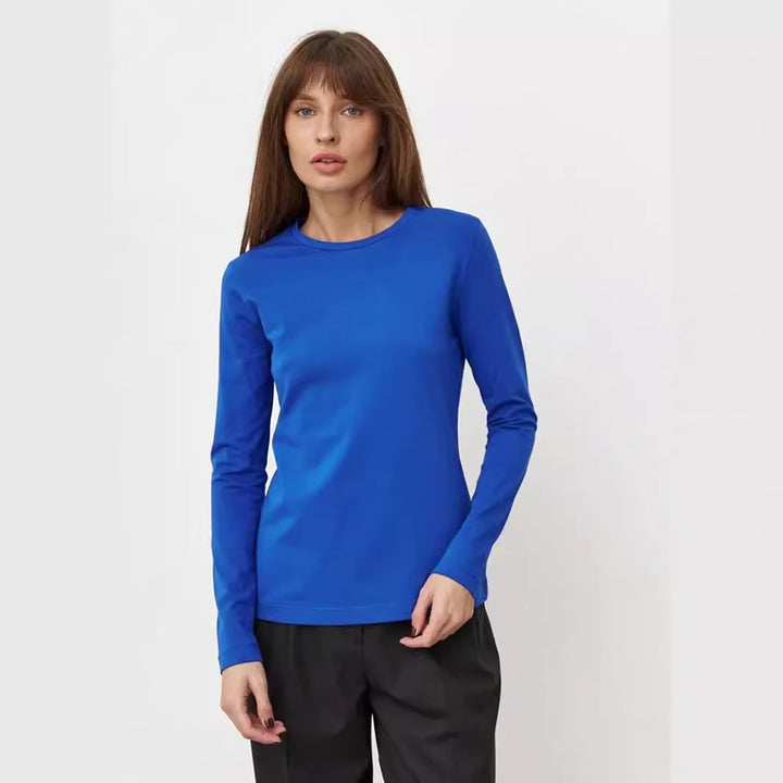 Dam långärmad t-shirt med modern skärning och figursmickrande passform Eva Jonsson-Eva Jonsson