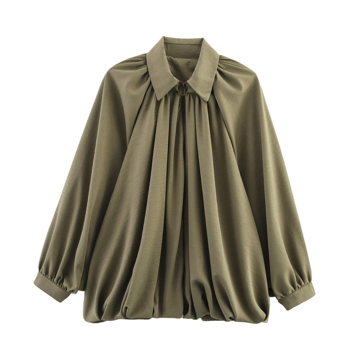 Dam lätt oversized blus med volangdesign Mirla-Eva Jonsson