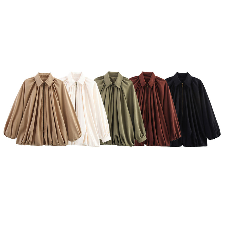 Dam lätt oversized blus med volangdesign Mirla-Eva Jonsson