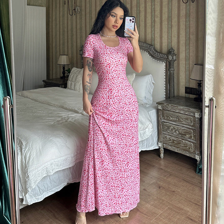 Dam maxiklänning med blommönster Mirla-Eva Jonsson