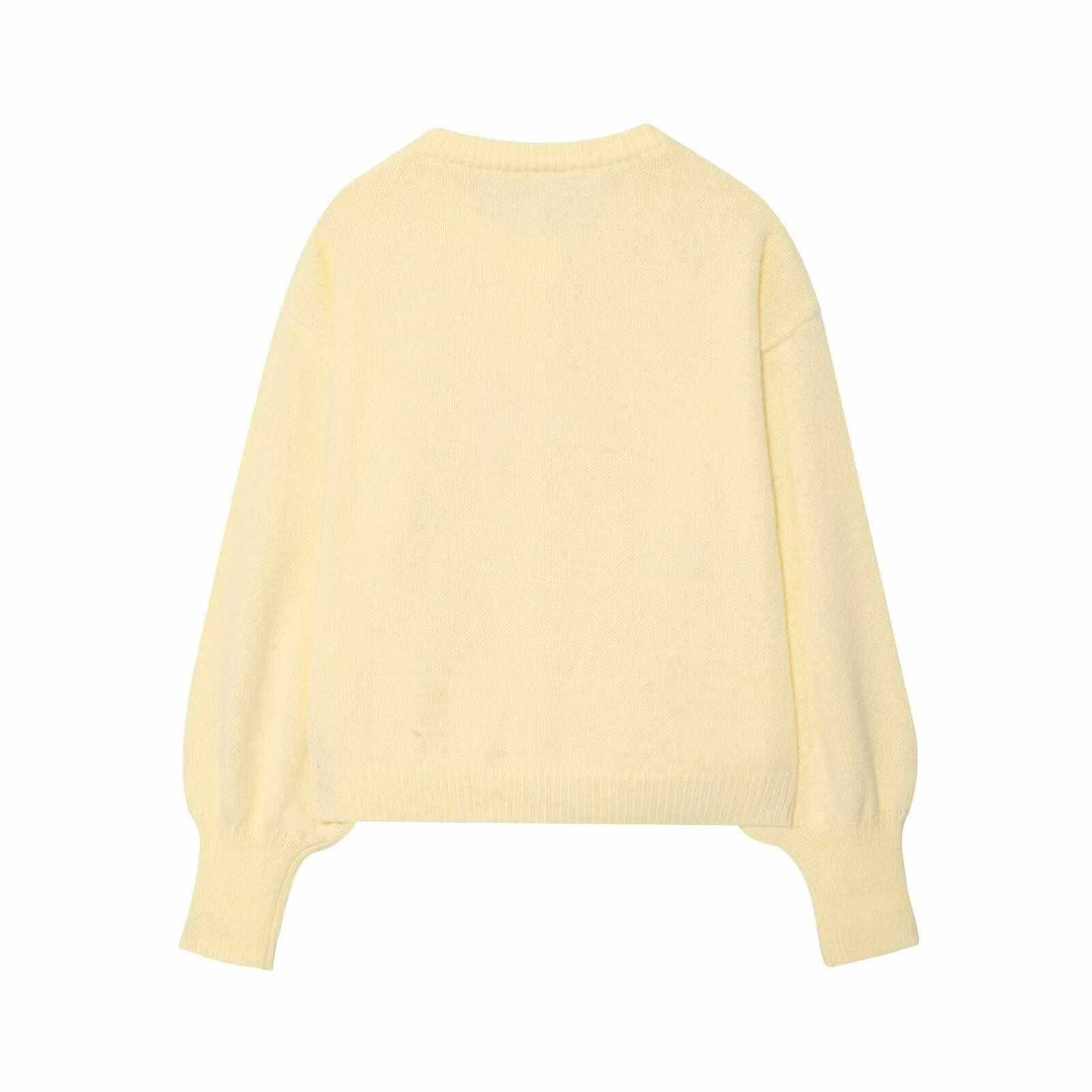 Dam mjuk cardigan med knappslå och ballongärmar Mirla-Eva Jonsson