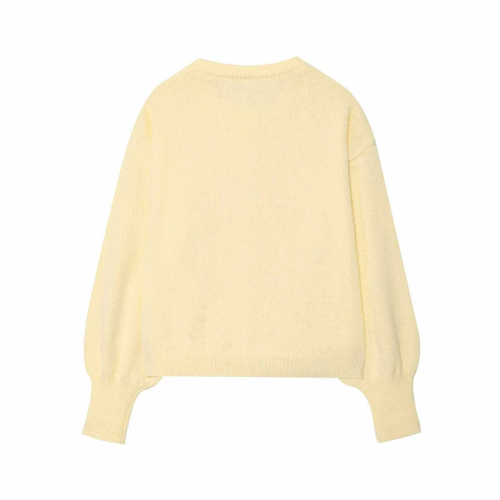 Dam mjuk cardigan med knappslå och ballongärmar Mirla-Eva Jonsson