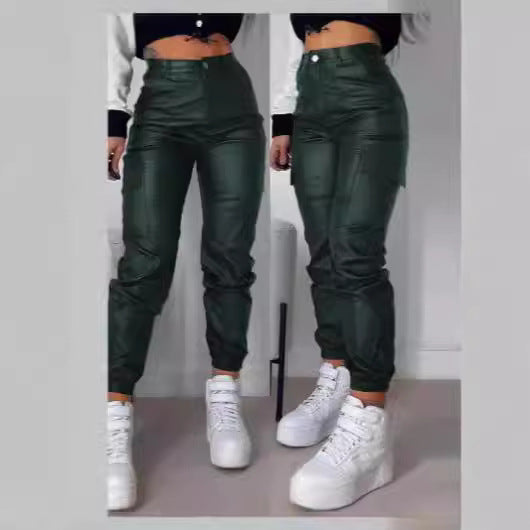 Dam mode Cargo-byxa med elastisk midja och fickor Mirla-Eva Jonsson