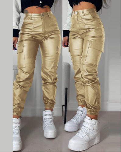 Dam mode Cargo-byxa med elastisk midja och fickor Mirla-Eva Jonsson