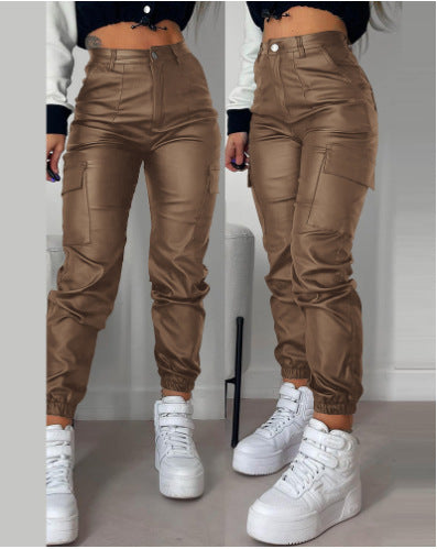 Dam mode Cargo-byxa med elastisk midja och fickor Mirla-Eva Jonsson