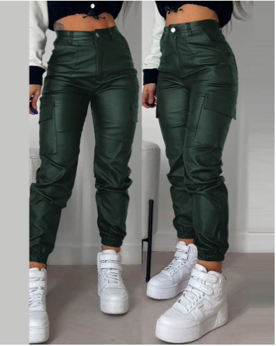 Dam mode Cargo-byxa med elastisk midja och fickor Mirla-Eva Jonsson