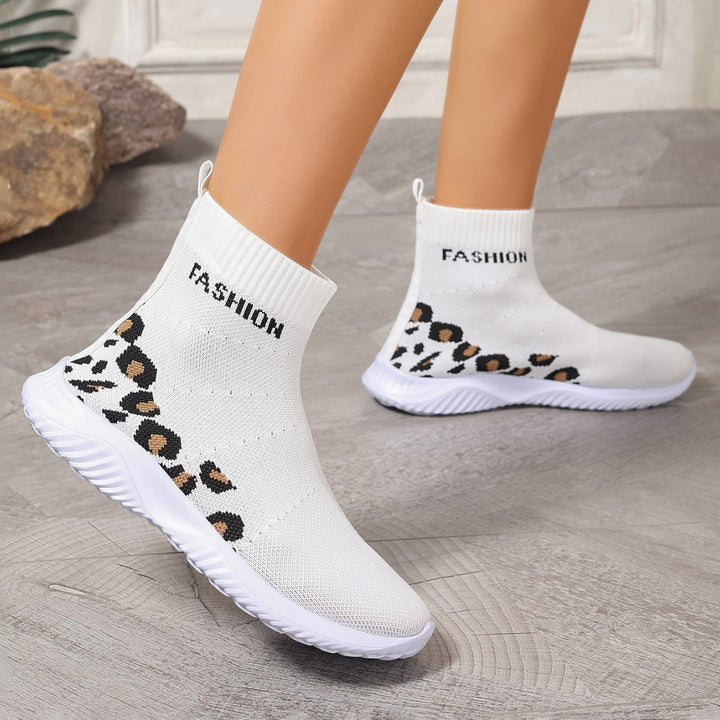 Dam modetrendande soksneakers med djurmönster och elastiskt övermaterial Mirla-Eva Jonsson