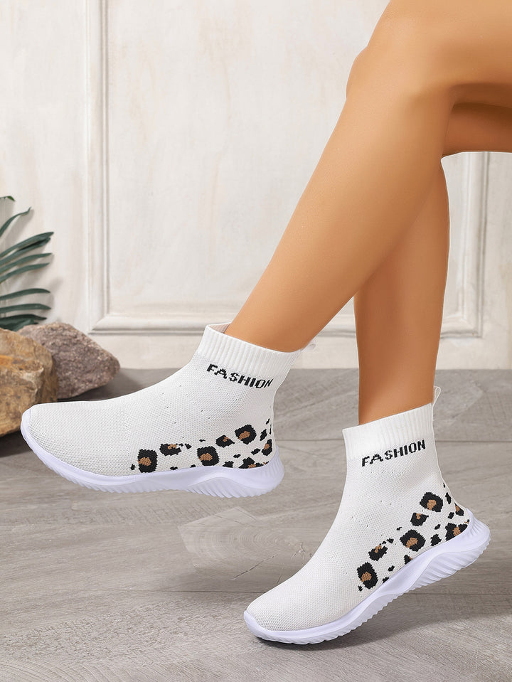 Dam modetrendande soksneakers med djurmönster och elastiskt övermaterial Mirla-Eva Jonsson
