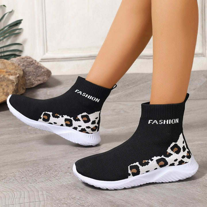 Dam modetrendande soksneakers med djurmönster och elastiskt övermaterial Mirla-Eva Jonsson
